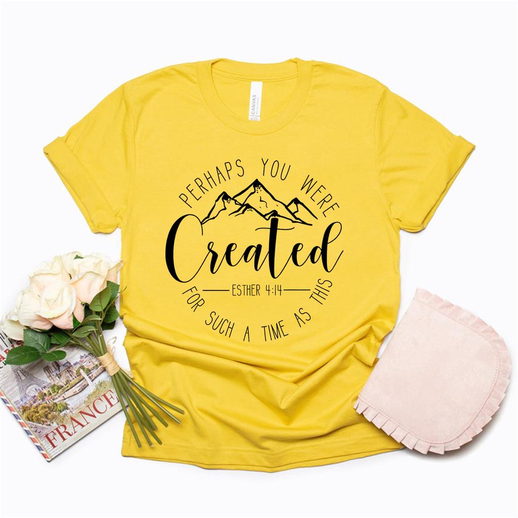Perhaps You Were Created TShirt Christian Clothing Esther 414 for Such A Time As This Unisex Tshirt Faith Tee Women Tshirts
