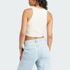 Adidas Originals ESSENTIALS Tank Tops Women's Ecru Crew Neck Moderate Other IJ8257