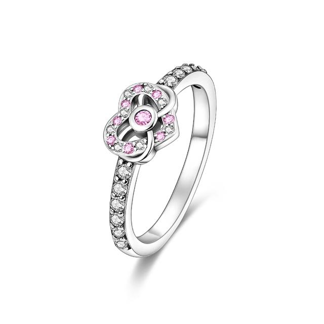 Inel de nunta Argint 925 Inele de femeie Inele de logodna Inimii Inimii Printesa Infinita Flori Populare