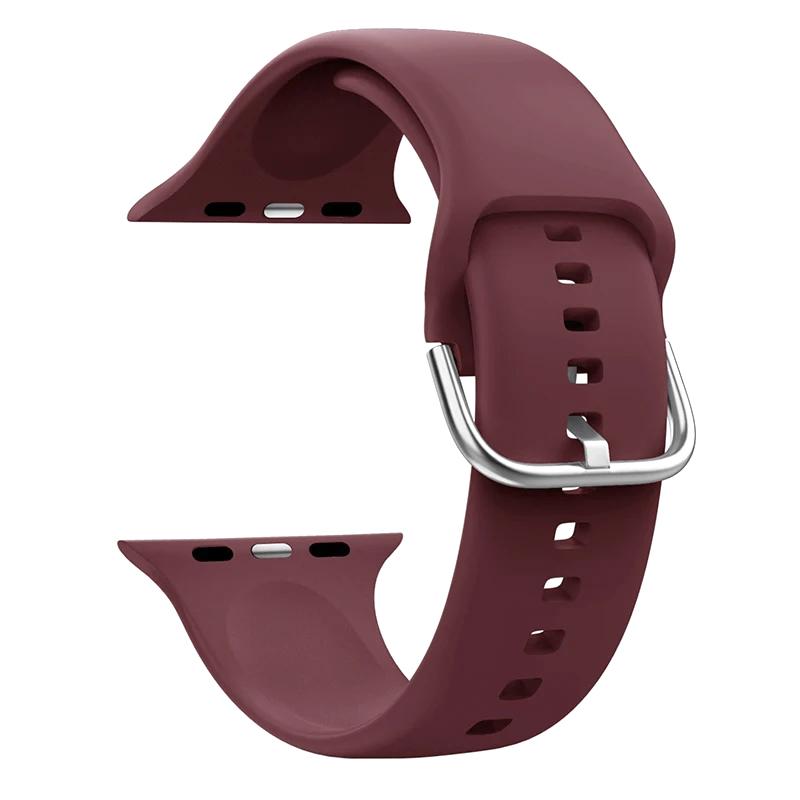 Strap For Apple Watch Band 44mm 45mm 49mm 42mm 41mm 40mm Accessories Silicone Bracelet Correa iWatch Series 8 9 Ultra SE 6 7 5 4