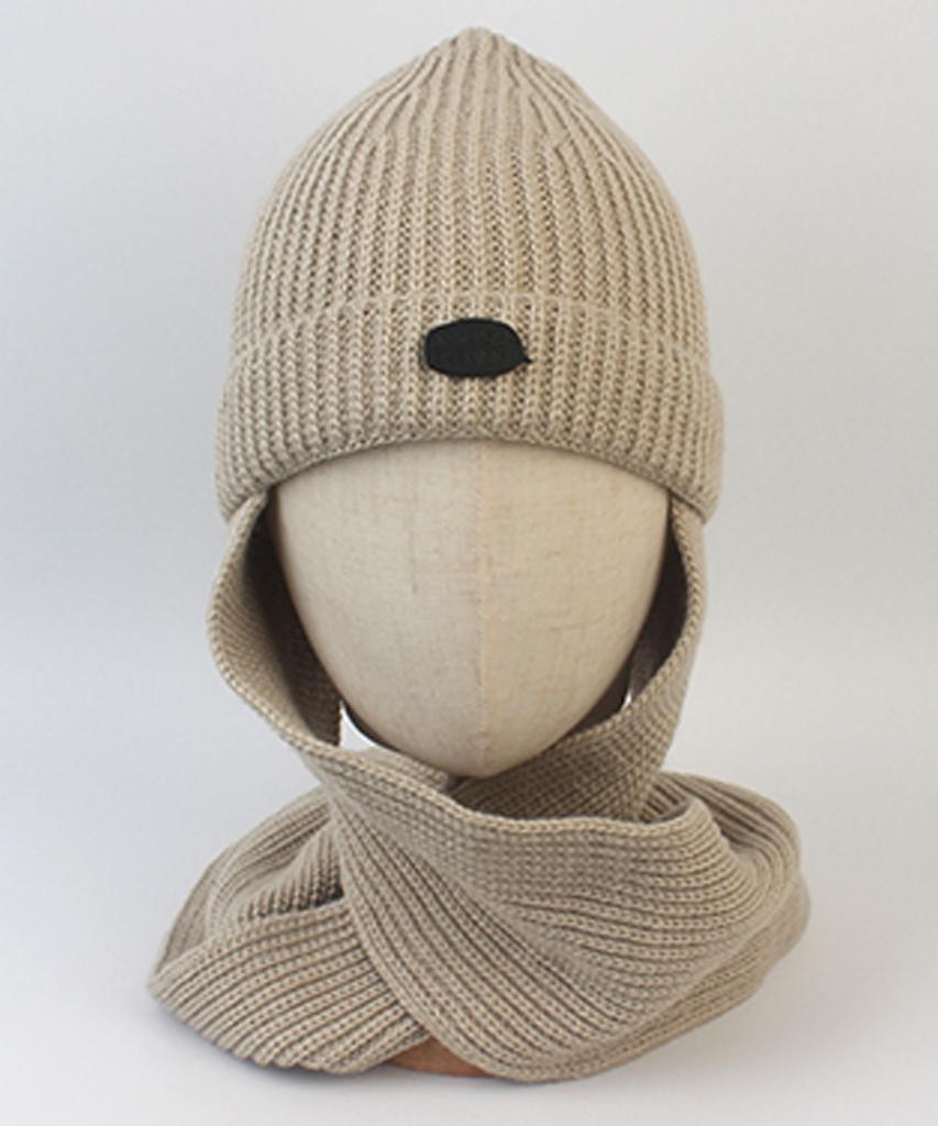Yunibeosyeolkemiseuteuli Wool Beige Muffler Beanie