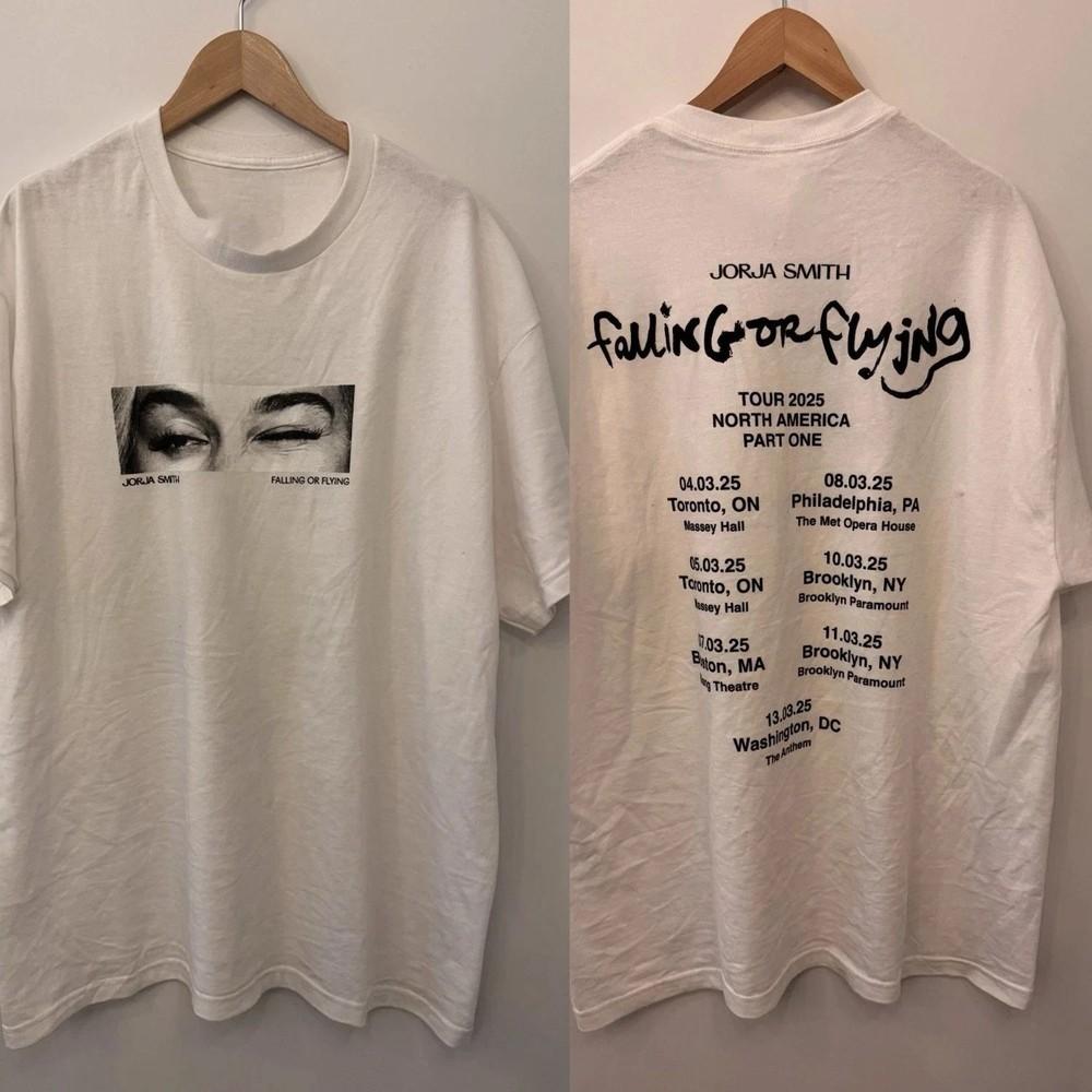 

Jorja Smith Falling or Flying Tour 2025 North America Part One White Shirt Unisex T-Shirt XXXXL