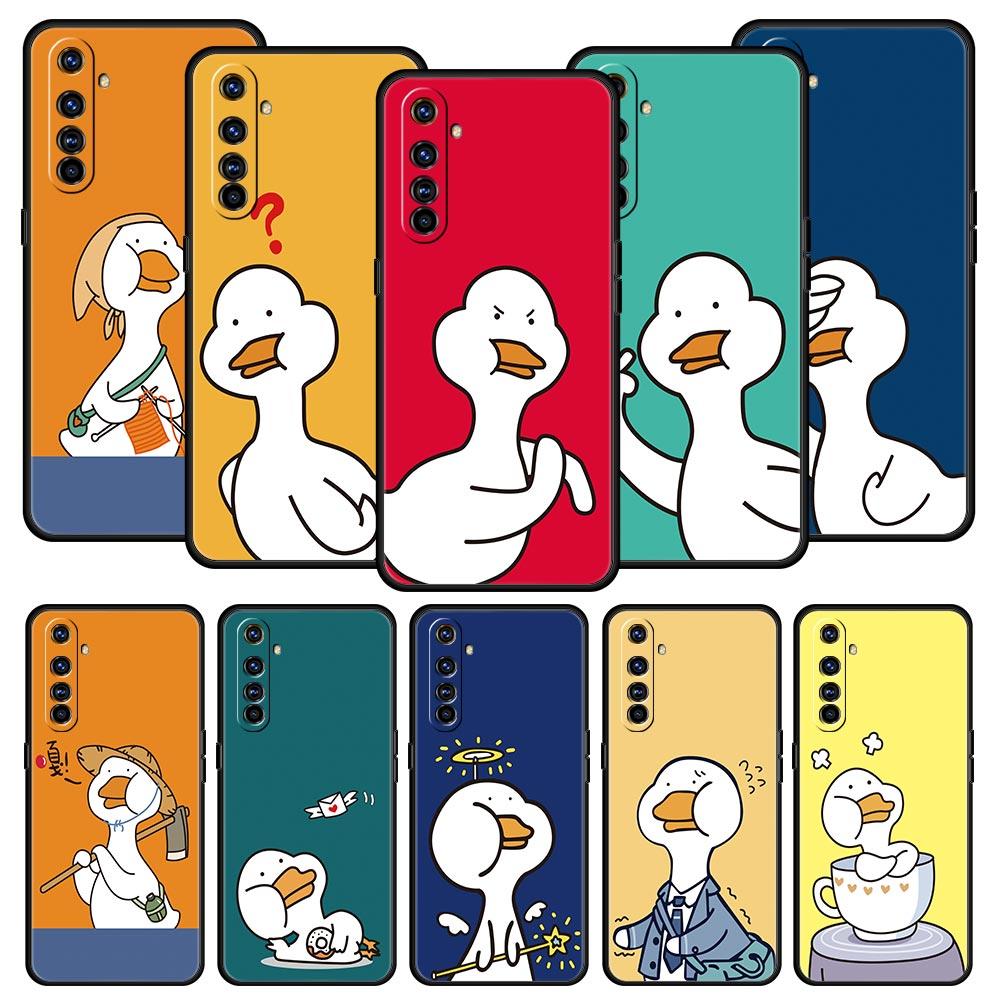 Funny Cartoon Duck Goose Case For Realme 16 15T 14 13 12 11 10 4G 9 8 5G Pro Plus C21 C25 C35 GT5 GT3 GT2 Neo 2 3 3T 5 Cover