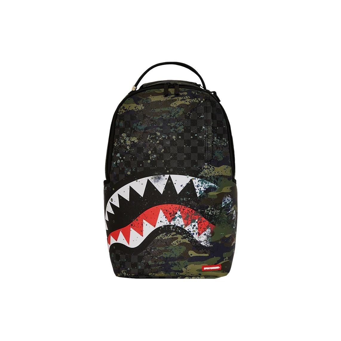 Sprayground Shark Large Logo Camouflage Checkerboard