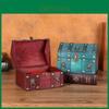 Wooden Desktop Storage Box With Lock For Jewelry And Collectibles Retro Style