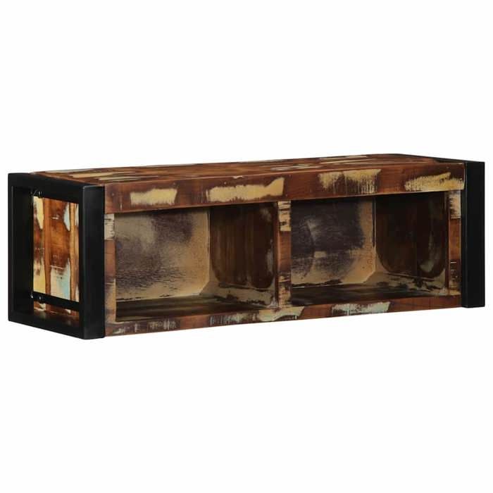 VidaXL Meuble TV multicolore 80x30x25 cm bois de récupération solide, support tv, armoire média, armoire hifi, unité TV, 4015934