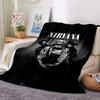 1ks měkká a pohodlná domácí deka s potiskem na téma Nirvana Kurt Cobain, malá přehozová deka, deka na zdřímnutí, vhodná jako dárek l093