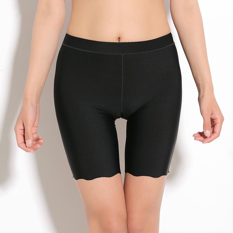 

Women s Seamless Ice Silk Anti-Exposure Safety Shorts - Plus Size, Non-Curling, Lightweight, Summer Comfort. Large