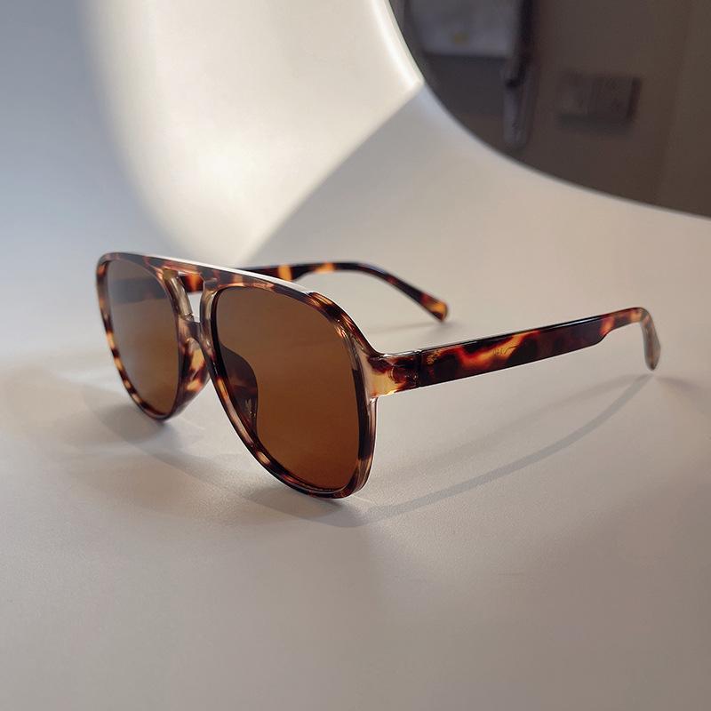 Pilot Shape Sunglasses Women Double Bridge Anti-reflective Women Sun Glasses Driving Fishing Men Glasses