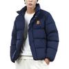 MLB New York Yankees Unifarbenes Logo-Muster Langarm Stehkragen Warme Winddichte Daunenjacke Unisex Oberbekleidung Dunkelblau 3ADJB0526-46NYD