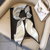 Small long thin bevel silk scarf Women's ethnic style belt Tie hair belt Tie bag ribbon tie yarn scarf Thin scarf