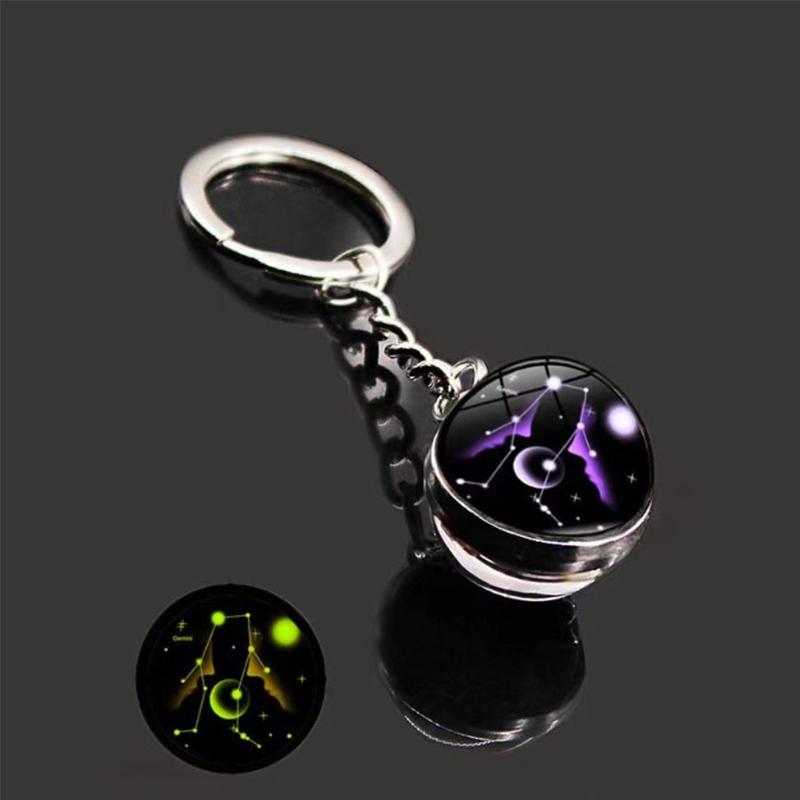 1PC Sturdy Handbags Sphere Backpacks Zodiac Gift Keychain Bags Starry Sky Decoration Durable Luminous