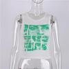 Y2K Summer Pattern Printed Short Gothic Tank Top