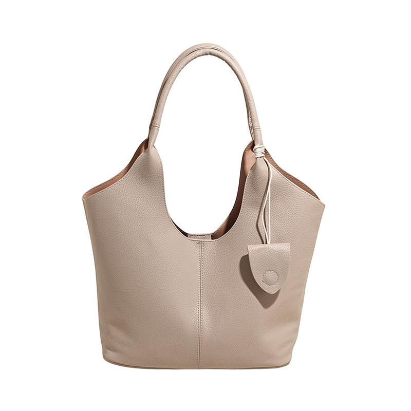 Large Capacity Tote Bag, New Fashionable Versatile Bucket Bag, Shoulder Bag, Solid Color Underarm Bag.
