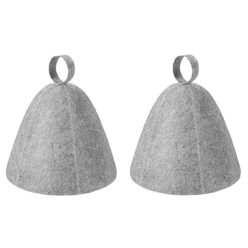 Sauna Hats Thicken Wool Felt Shower Cap Hair Turban Quickly Towel Drying Hats Felt Sauna Hat Men Dry Sauna Cap for Man