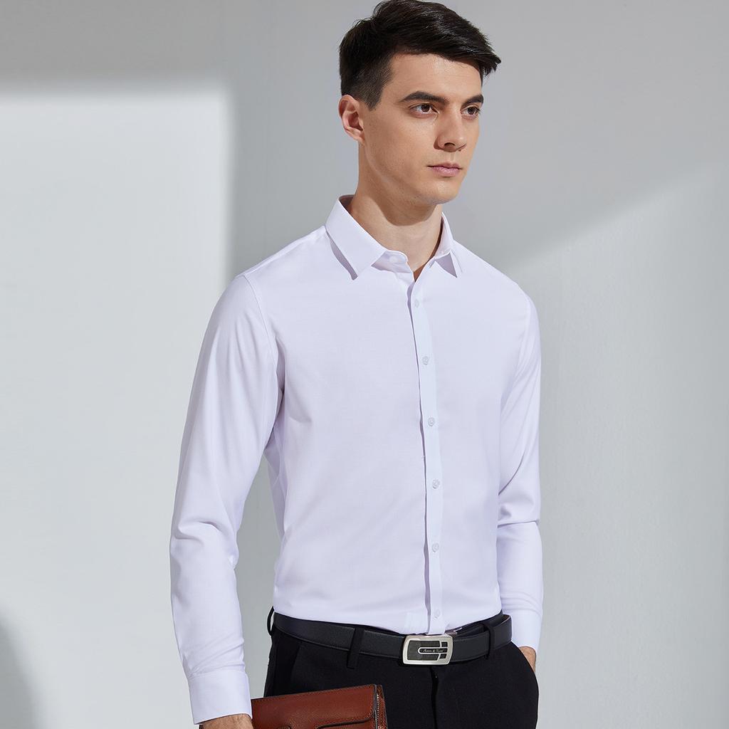 Men's Mulberry Silk Blend Long Sleeve Shirt