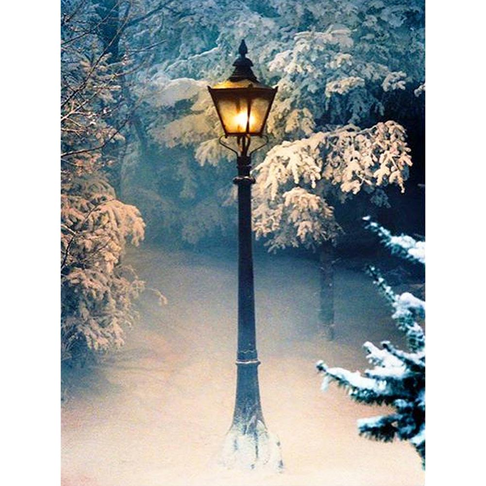 

Huacan 5D DIY Full Drill Diamond Painting Dotz Kits Mosaic Art for Adults Home Wall Decor Snow Scene