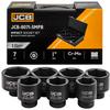 JCB 1" Cr-Mo 6-Point Impact Socket Set 7 Pieces 46-75mm