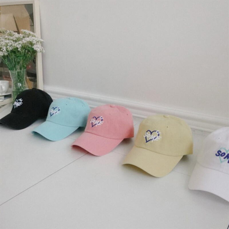 Women s Heart Embroidery SS Cute Hat C8080_White