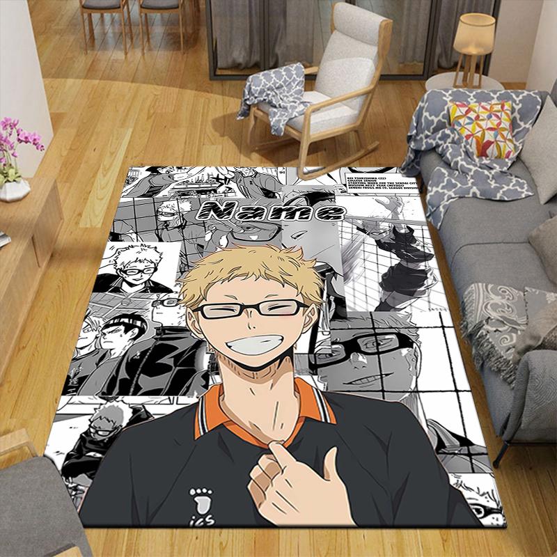 Custom 1Pc Haikyuu Team Spirit Rug Office Carpet Indoor Outdoor Entrance Doormat Nonslip Soft And Comfortable Living Room D291581