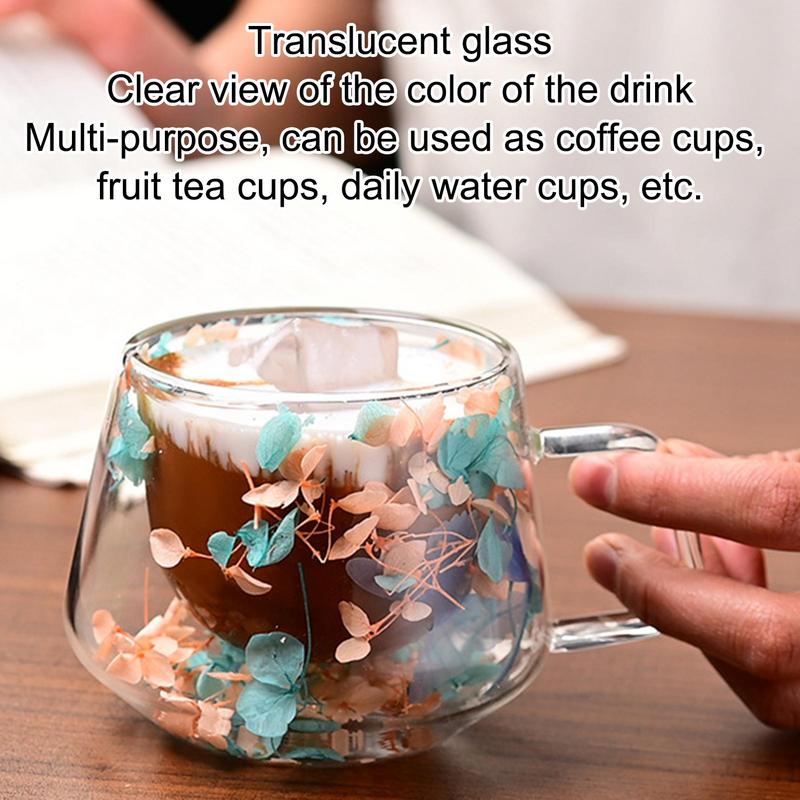 200ml Double Wall Clear Glass Coffee Mugs For Hot Cold Beverages Cappuccino Latte Espresso Cups High-looking Souvenir Cups