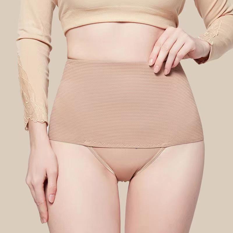 High-Waisted Tummy Control Shaping Pants - Women's Postpartum Waist Cincher, No Roll-Down, Plus Size Available