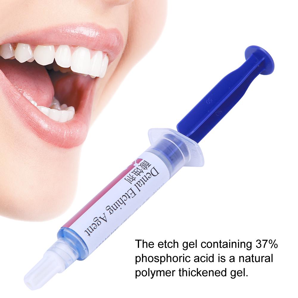 

Dental Etching Agent 37% Phosphoric Acid Etch Gel Syringe Teeth Care Kit Tools