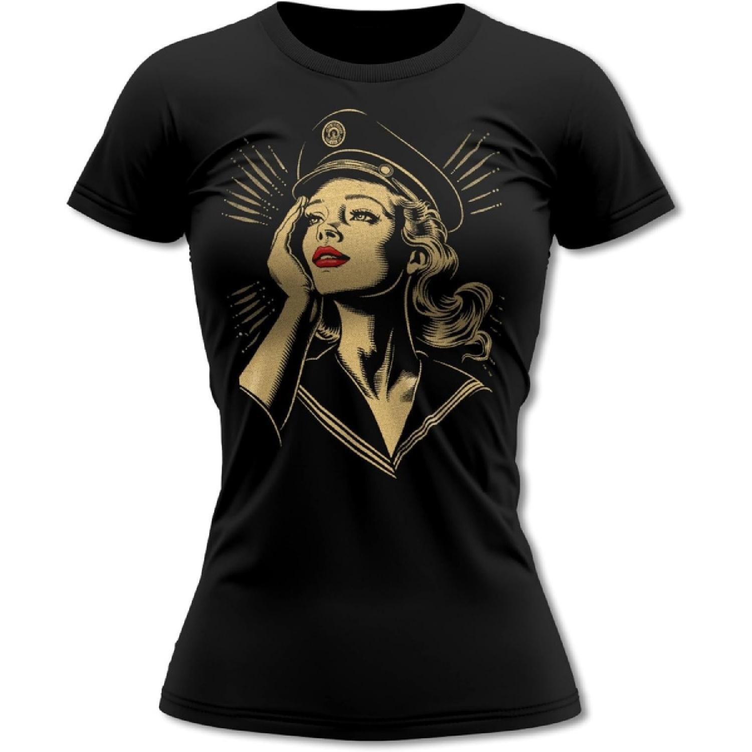 

Vintage Retro Sailor Girl 11 Women s Rockabilly T-Shirt XXXXXL різнокольоровий