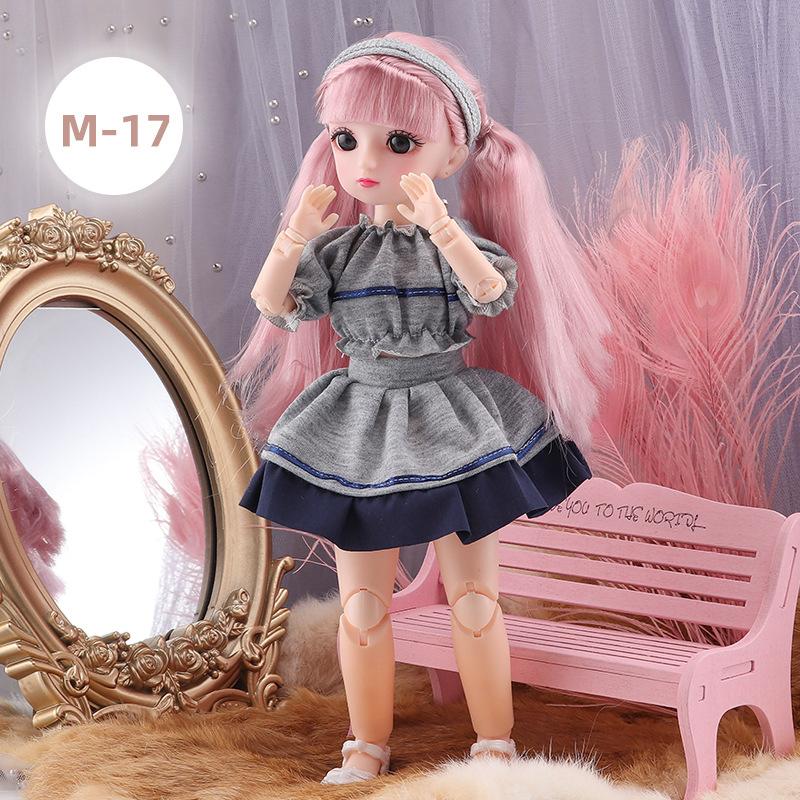 12 Inch 30 CM Bjd Anime Doll With Clothes Kids Girls 4 To 16 Years Dollhouse Accessories Skirt Hat Headdress Dress Up DIY Toys