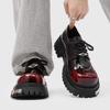 Casual men's lace-up big head glossy derby shoes metal thick-soled heightening shoes-J