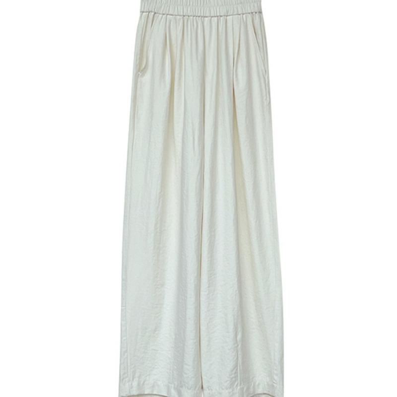 Acetate Velvet Yamamoto Pants Women's Ice Silk Wide-leg Pants Summer Texture Milk Pants Women's Pants Casual and Thin Straight Mopping Pants