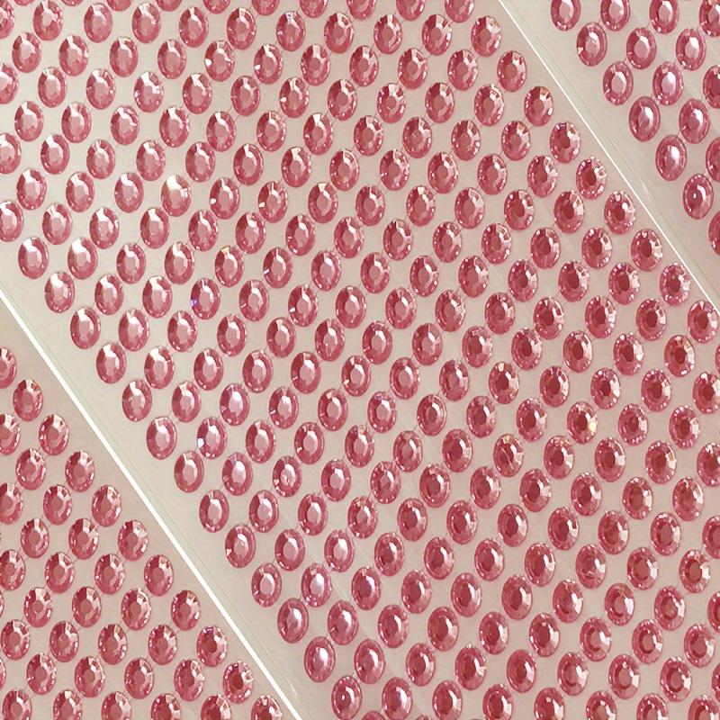 Set of 900pcs 4mm Acrylic Diamond Stickers, Semi-Circular Geometric Self-Adhesive for Handmade Photo Albums, Nail Art & Eye Makeup Decoration