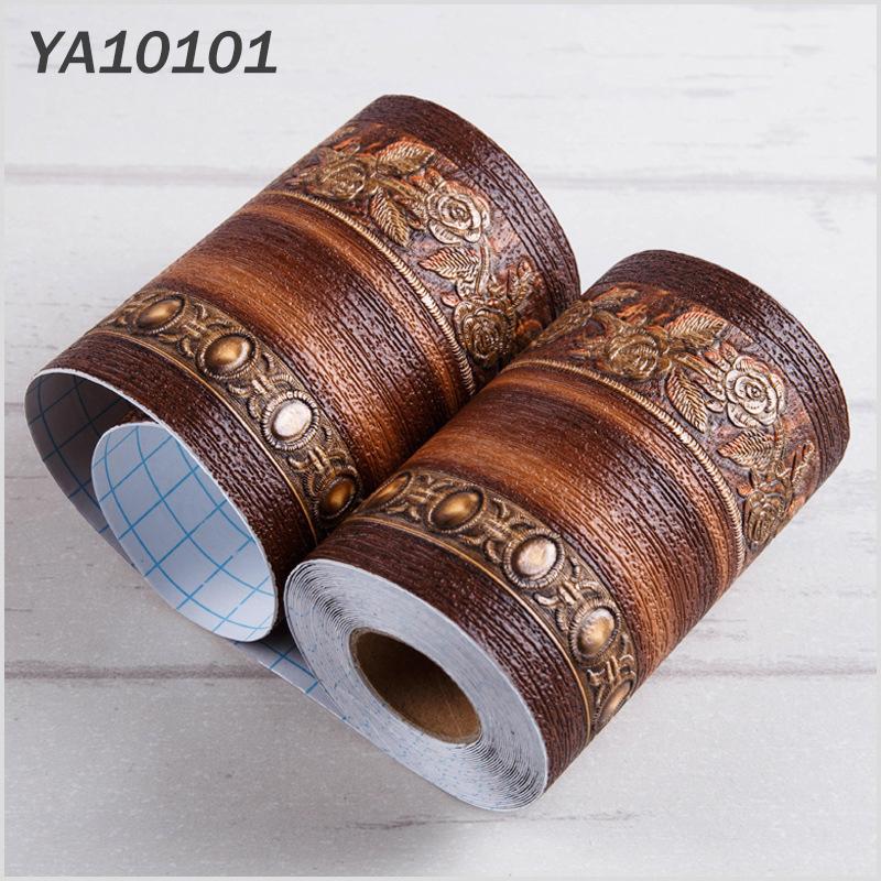 5 Meter PVC Self-Adhesive Border Pattern Sticker Wall Skirting Waistline Decor Waterproof Kitchen Bathroom Tile Wall Decals