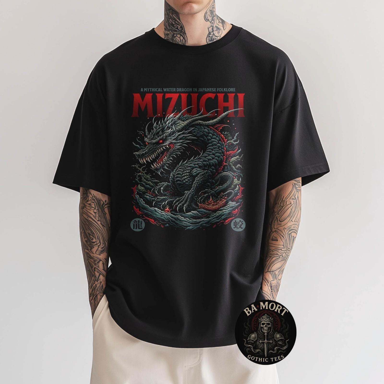 Mizuchi Dragon Japanese Folklore Mythical Water Dragon T-Shirt Unisex T-Shirt M