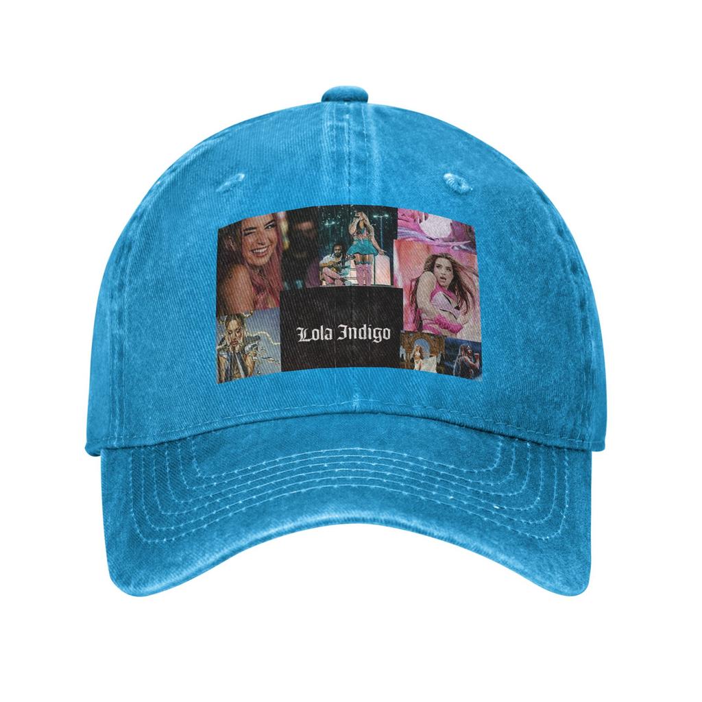 Spanish Lola Indigo Denim Cap Casual Baseball Caps Adjustable Hat Summer Unisex Baseball Hats