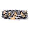 Set da 4 Pezzi Braccialetti Elastici con Perline di Cristallo Lucido Bohemien Facettati Colorati Braccialetti con Perline di Vetro di Cristallo Set di Braccialetti per Donne