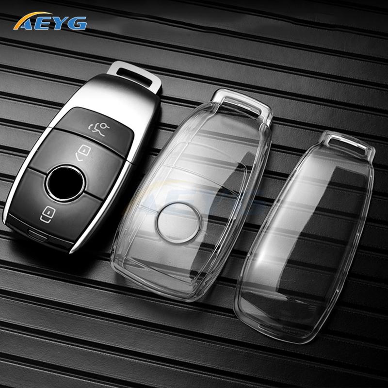Tpu Car Key Case Cover Shell Fob For   Mercedes-Benz A220 E63S Amg E-Class Gle 350 4Matic E300 E400 E43 W213 Keychain