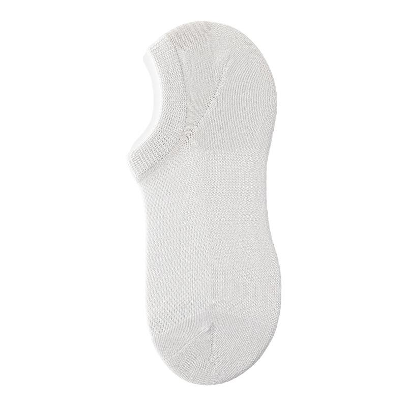 Women's Cotton Summer Breathable Mesh Invisible Socks with Silicone Anti-slip and Non-slip Heel, Ultra-thin Style, Odor-resistant Socks