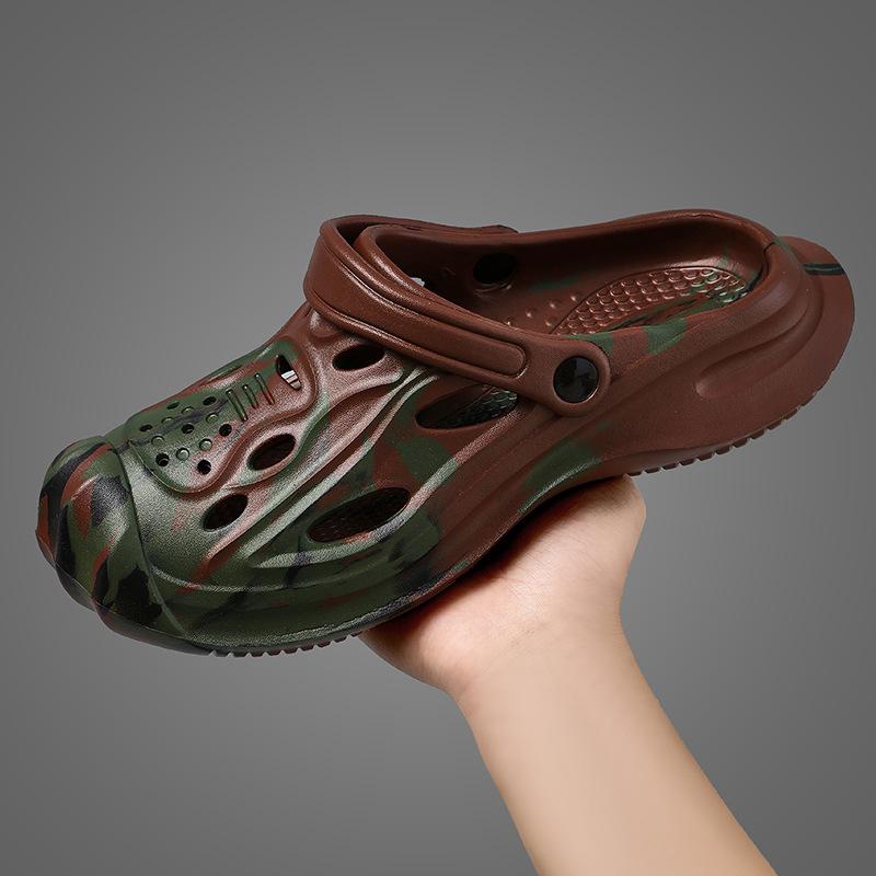 Fashion Comwarm 2025 New Clogs Slippers For Men Fashion Camouflage Holes Gardens Shoes Outdoor Non-slip Beach Slides MEN Leisure Sandals