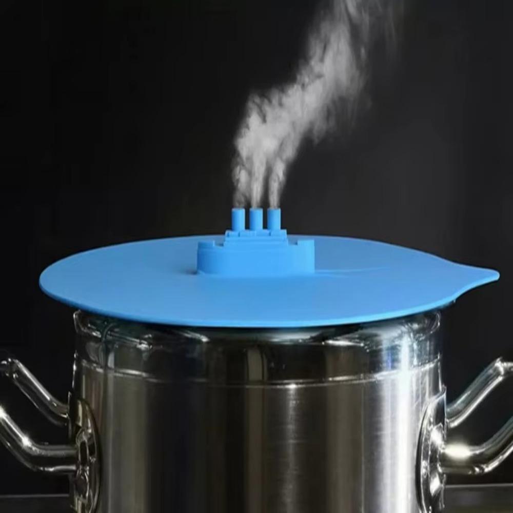 New Silicone Steam Chimney Lid Soft Anti-overflow Food Wrap Bowl Pot Lid Steam Hole Fresh Cover Cooking Kitchen Tool