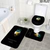 SC Farense Pattern 3Pcs Bathroom Rug Set, Non Slip Absorbent Bath Mat, Contour Mat & Toilet Lid Cover, Bathroom Decor
