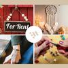 90Pcs  Wood Craft Beads with Hole Heart Star Round Wooden Beads for Jewelry Making Home Decorations Handmade Craft