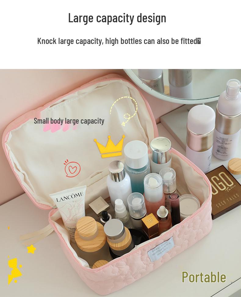 Korean Style Portable Large Capacity Makeup and Toiletry Bag