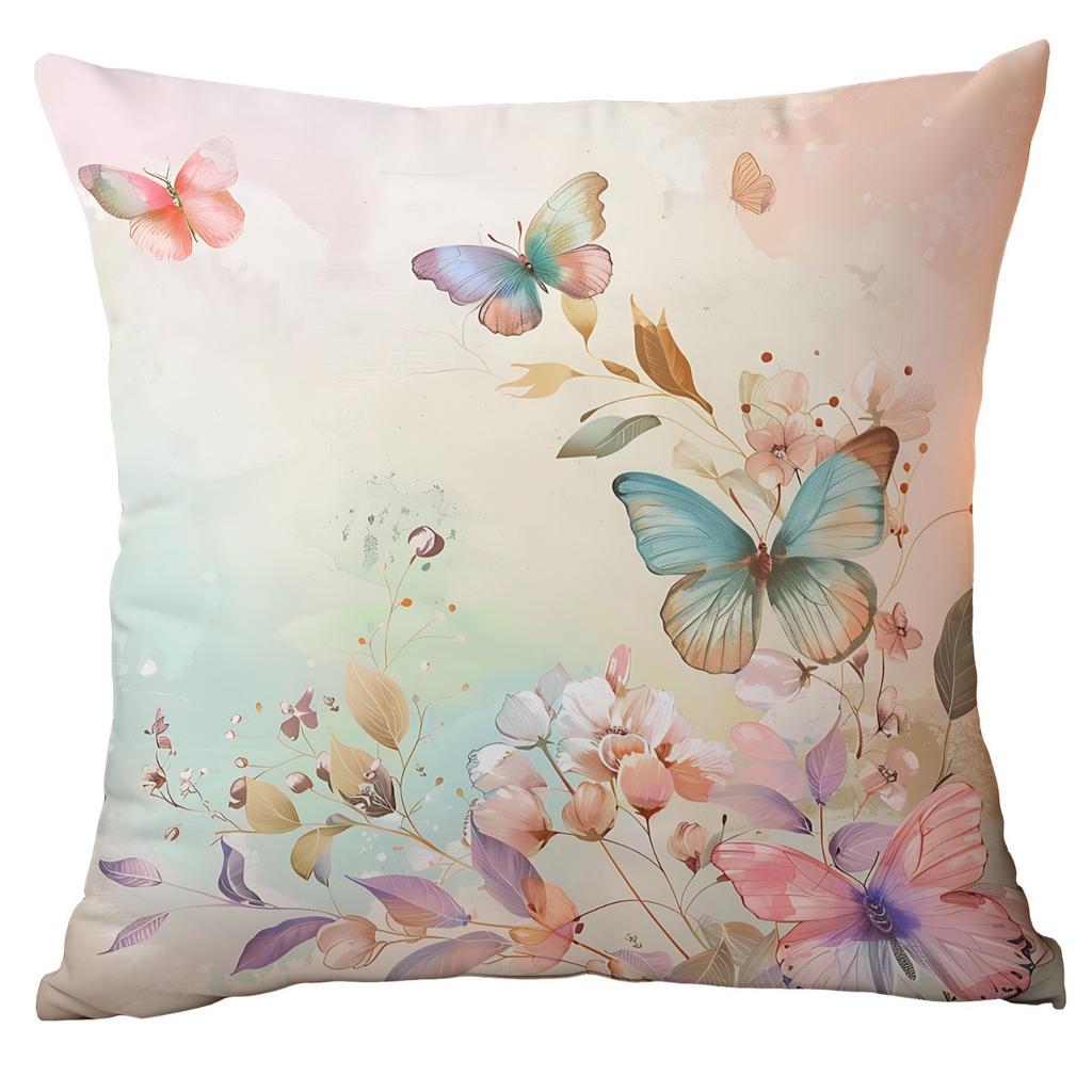 New Creative Butterfly Pillowcase Spring and Summer Dreamy Pillowcase Home Bedside Sofa Backrest Cover