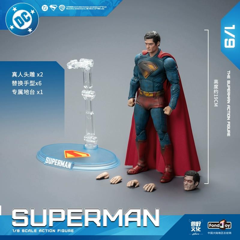 Latest Fondjoy Battle-Damaged Version Superman Dc Clark Kent Anime Figure Model David Ornament Toy Children Xmas Present