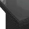 Garden Sofa Set 9 pcs 8 Seat Capacity Black Poly Rattan