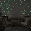 Pack of 100 Glowing 3D Star Sticker for Bedroom Ceiling and Wall Decoration 3cm Diameter Glow In Dark Wall Decal