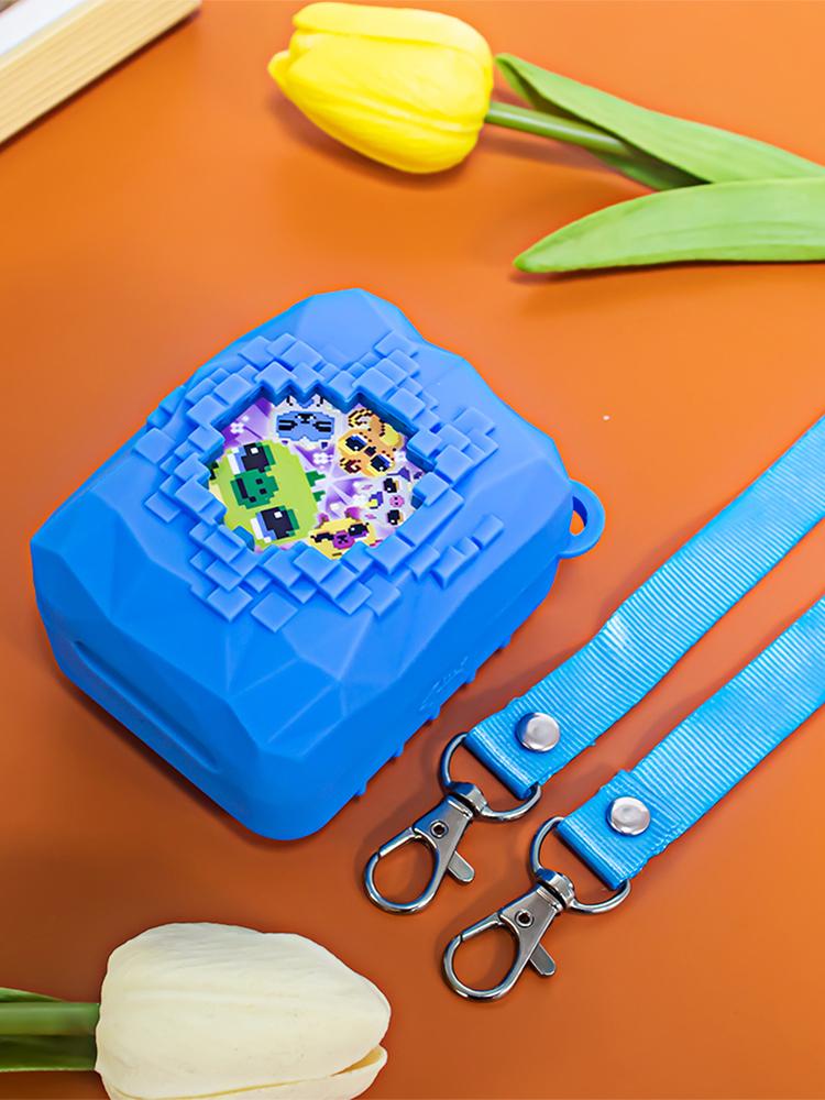 Silicone Cover Case Anti-Scratch Protective Case with Lanyard for Bitzee Magicals Interactive Toy Digital Pet and Case