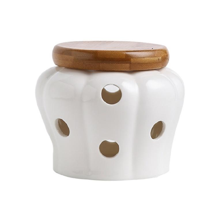 Compact Storage Jar Hollow out Garlic Ginger Container Candle Lampshade for Home белый 1590₽