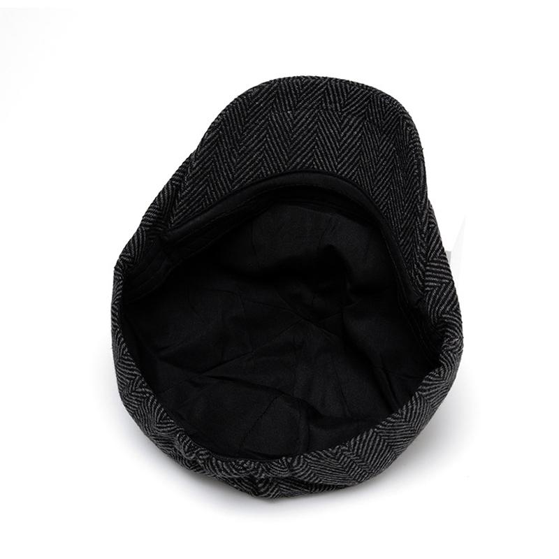 Βρετανικό Καπέλο Νεαροπωλητή Ανδρικό Φθινοπωρινό Χειμερινό Vintage Οκταγωνικό Καπέλο Μπερές